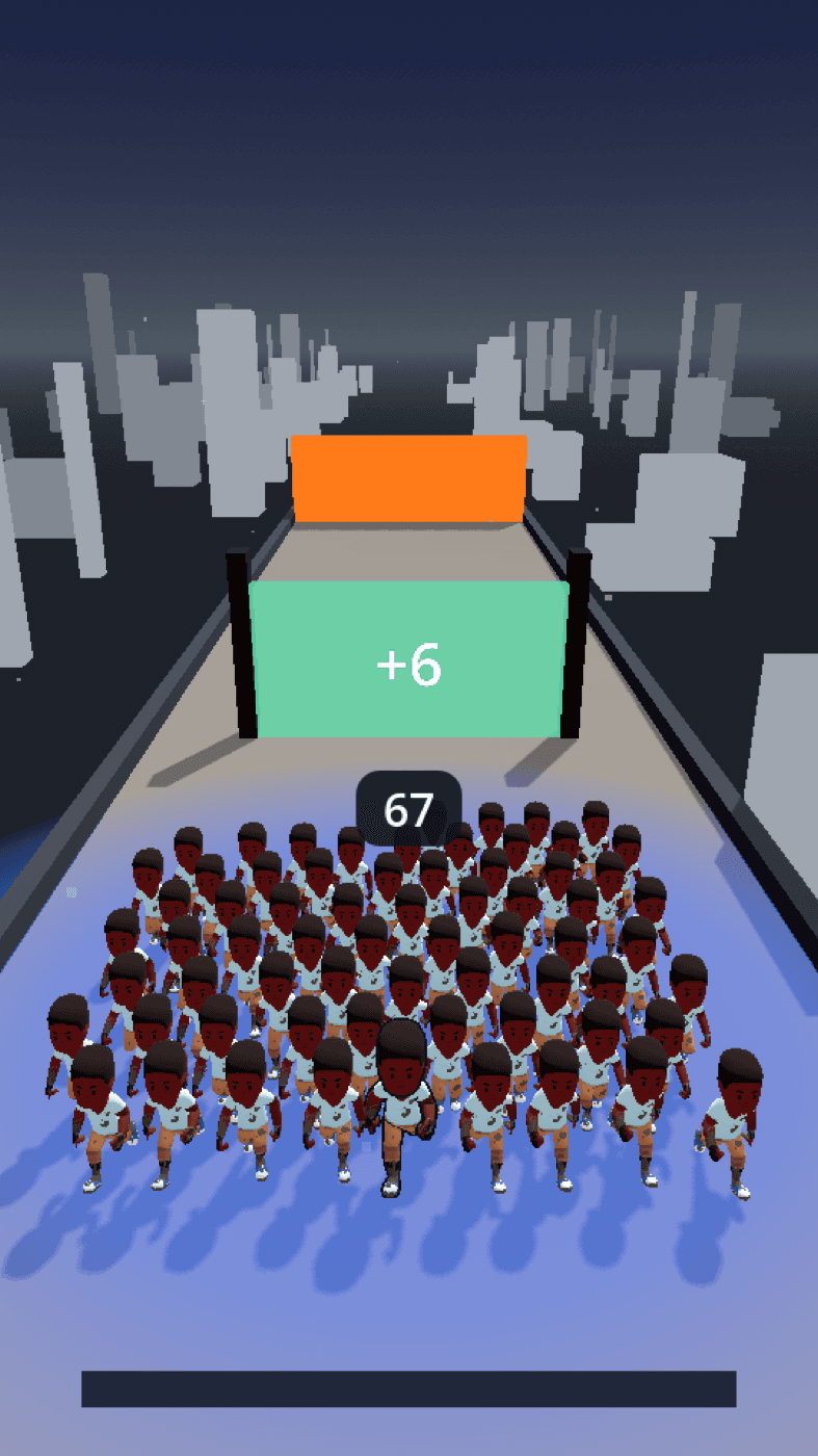 Outrun the Wave — the crowd swelling mid-run
